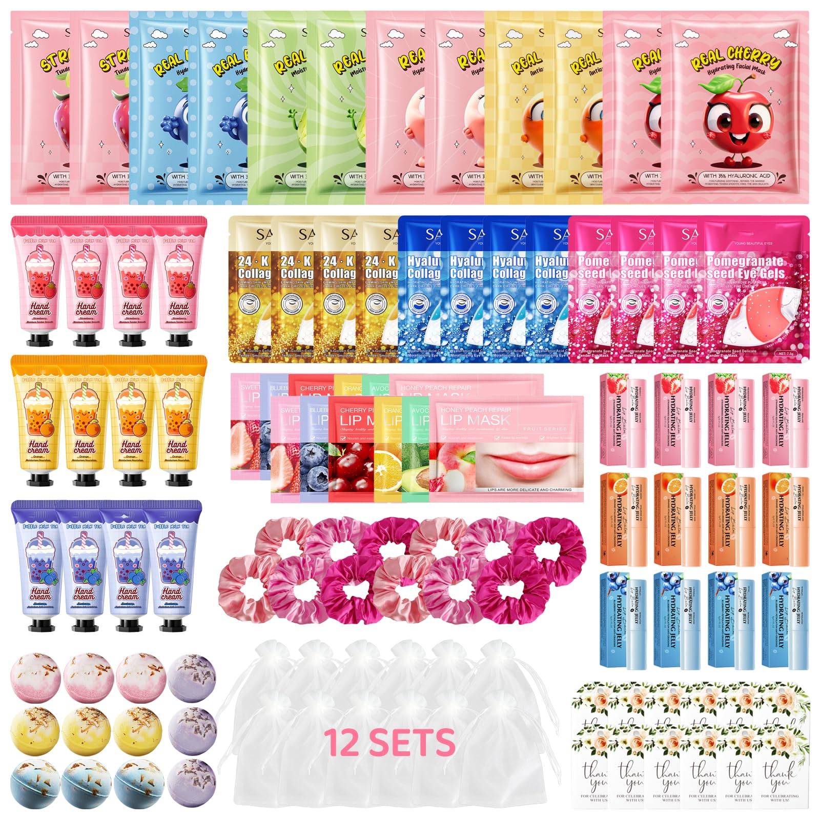 InfiniteRelax 108-piece spa party set overview for group sleepover pampering.