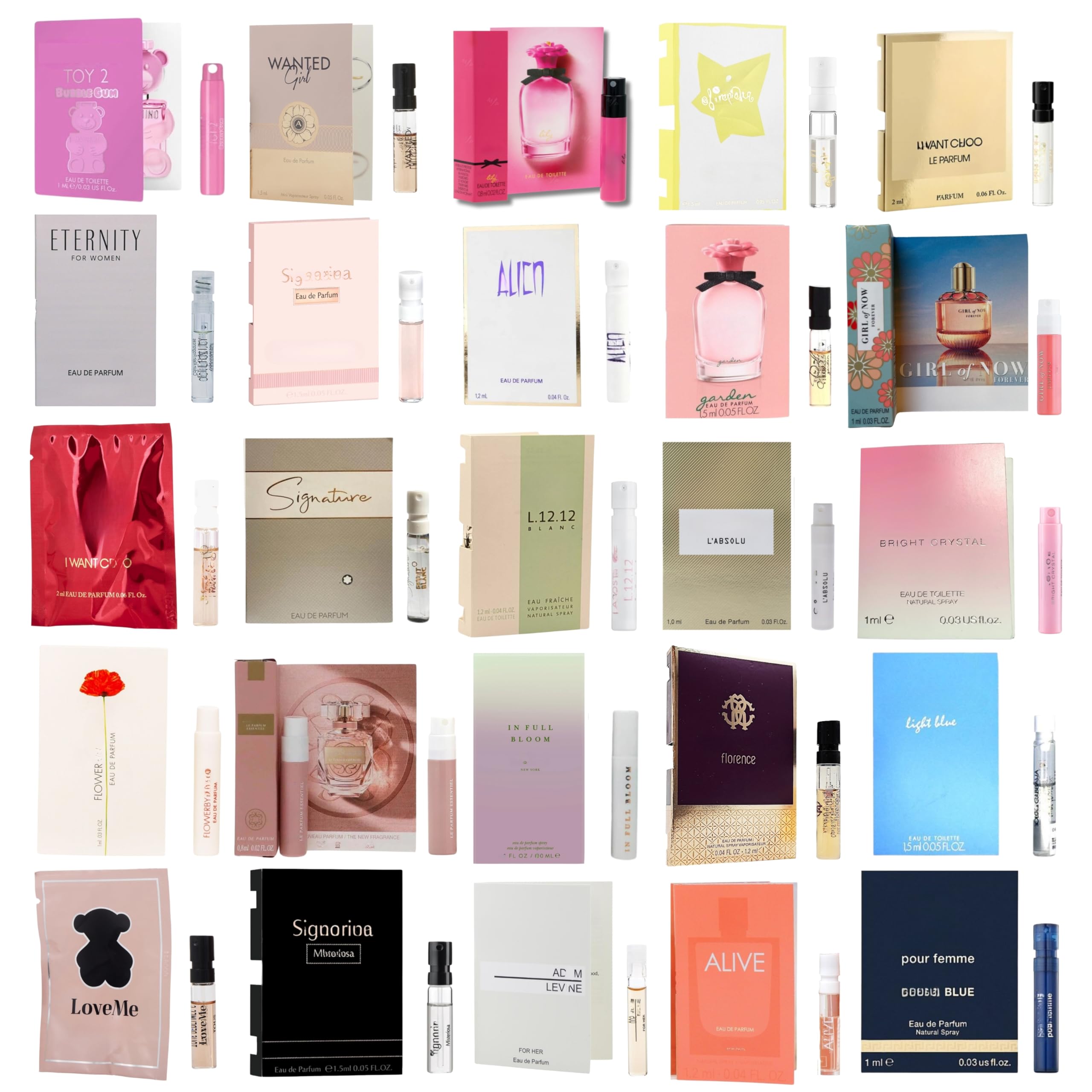 Infinite Scents perfume sampler packaging showing 12 random designer fragrances for discovery