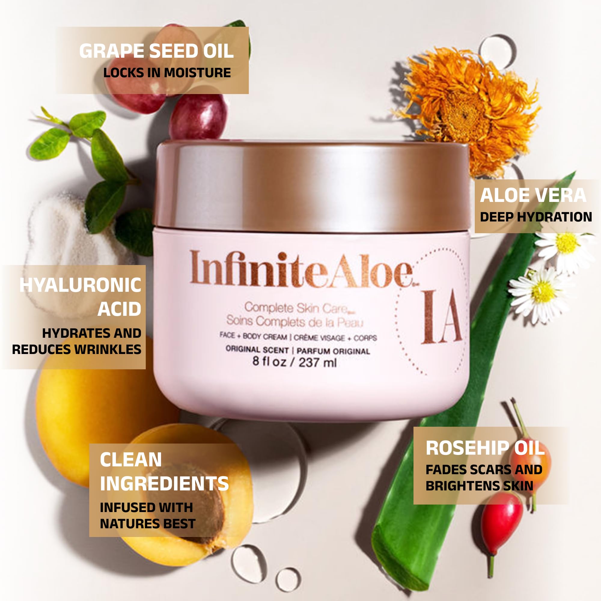 InfiniteAloe travel jar 0.5oz ideal for on-the-go moisture.