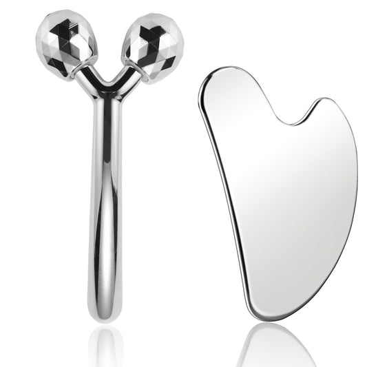 InfiniteRelax metal roller close-up highlighting cooling skincare effect
