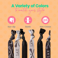 Infinity Collection black and white lacrosse ties easy to mix and match