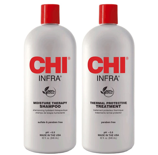 Infra Shampoo bottle pour for a refreshing cleanse and easy styling.