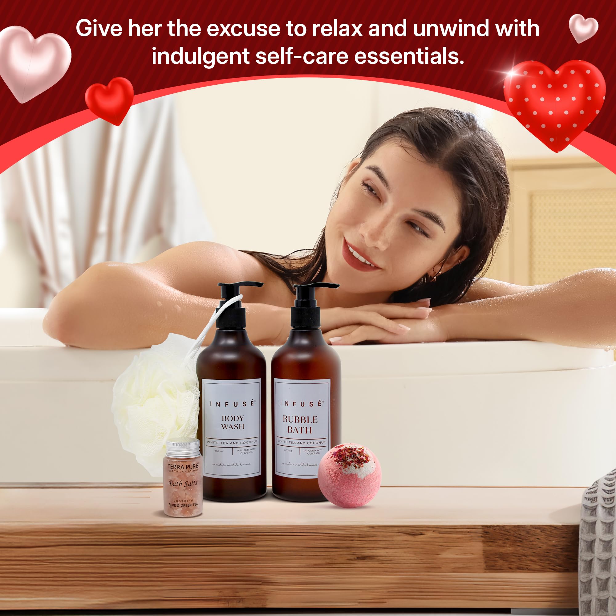 Infusé bubble bath creating creamy bubbles for a luxurious soak
