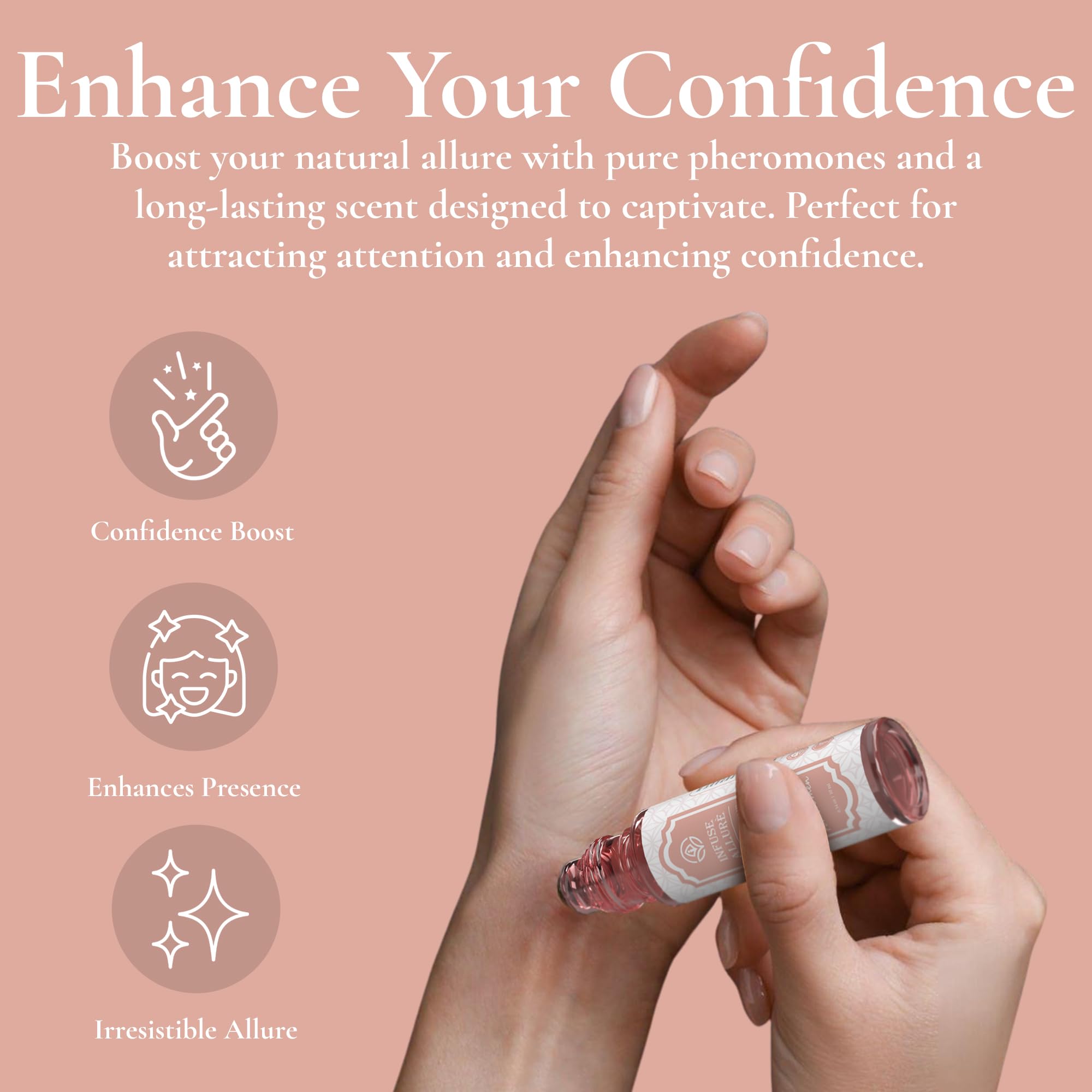 Infuse Allurè citrus-spice hint highlights fresh, sophisticated scent.