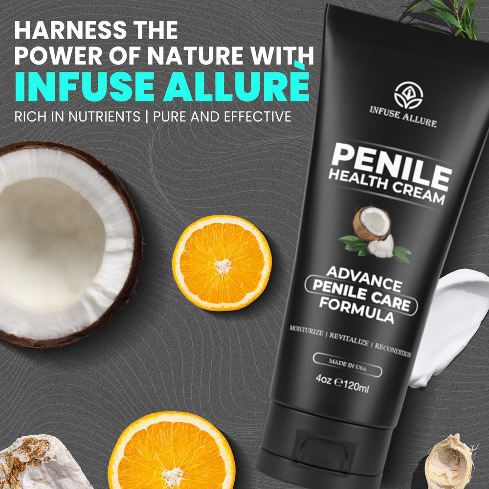 Infuse Allurè Happy Men’s Comfort Cream packaging with box and jar.
