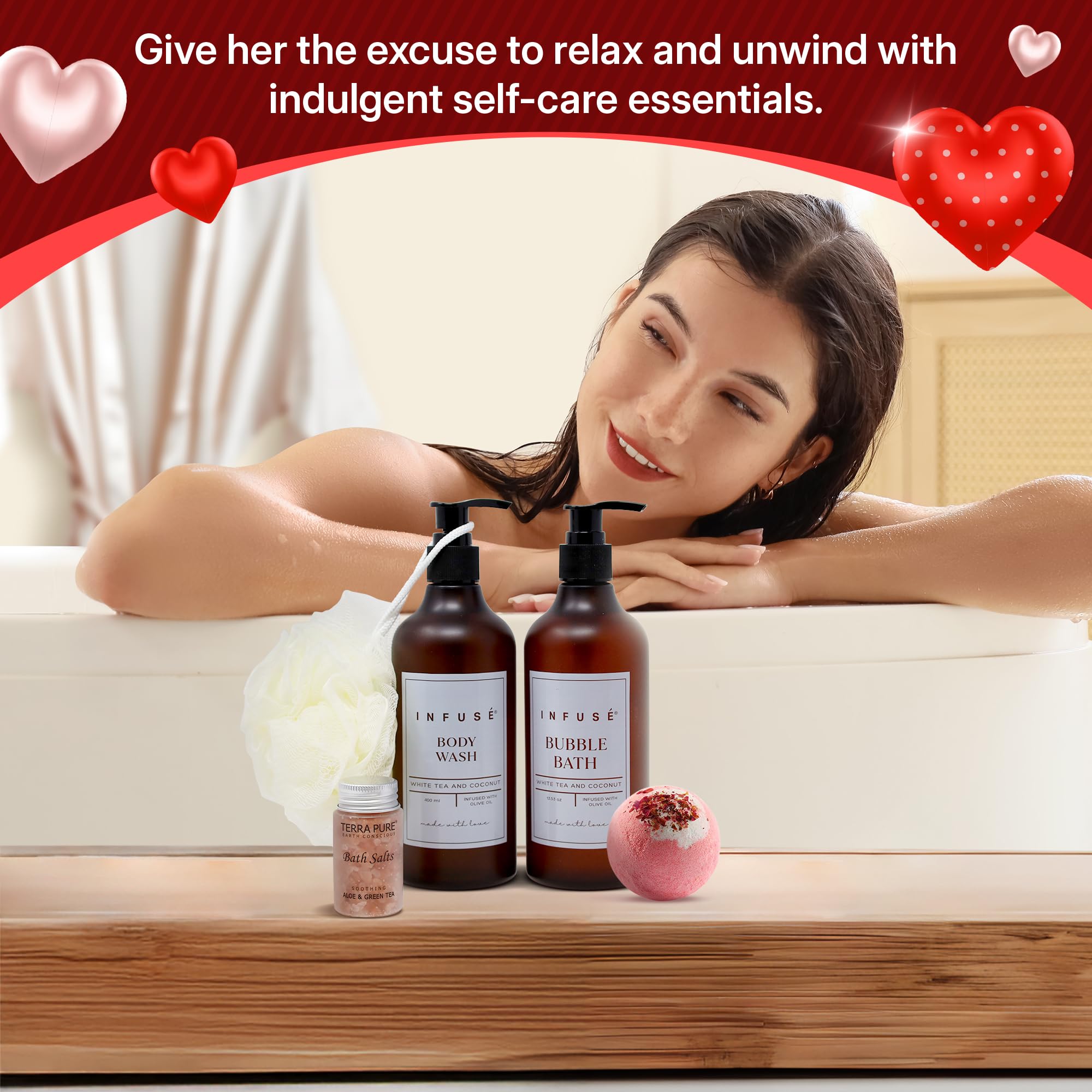 INFUSÉ body wash and bubble bath for a creamy lather