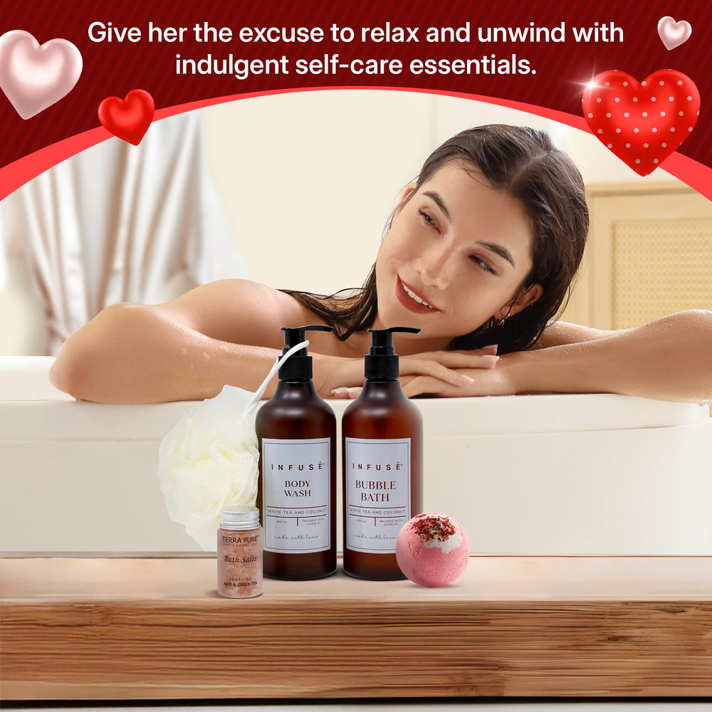 INFUSÉ body wash and bubble bath for a creamy lather