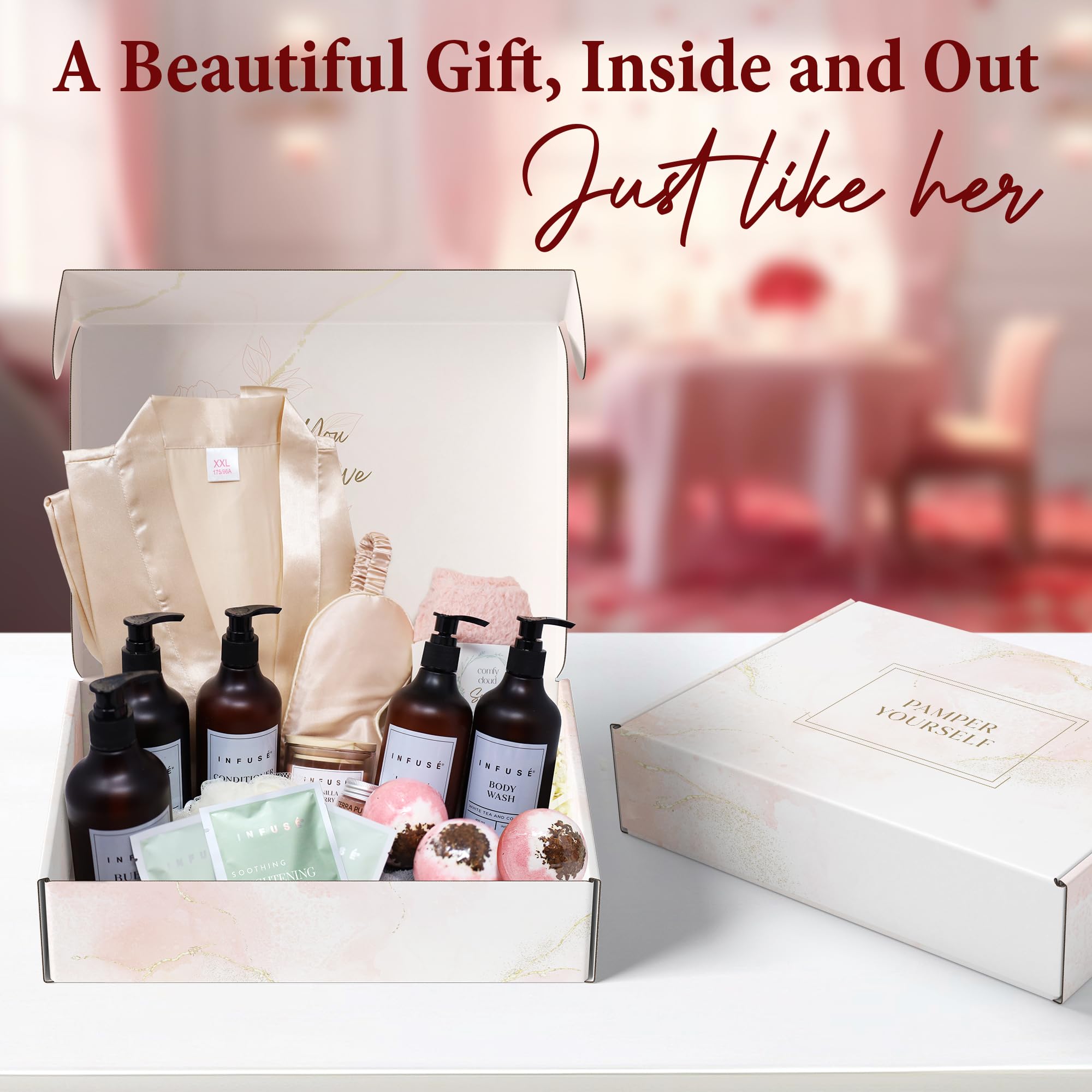 INFUSÉ exfoliating loofah paired with cleanser for gentle exfoliation