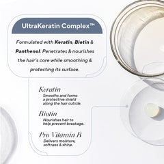 Infusion K anti-frizz formula delivers smooth, shiny results after blow-drying.