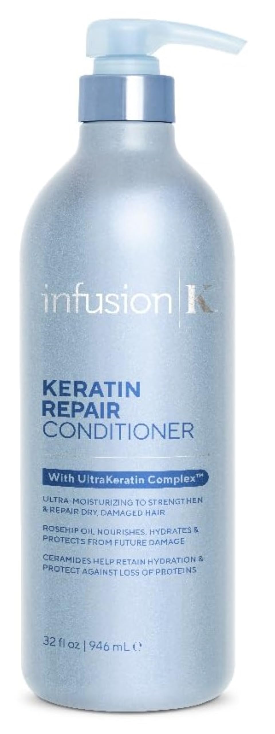 Infusion K Intense Repair Conditioner bottle for deep hydration and rosehip benefits.