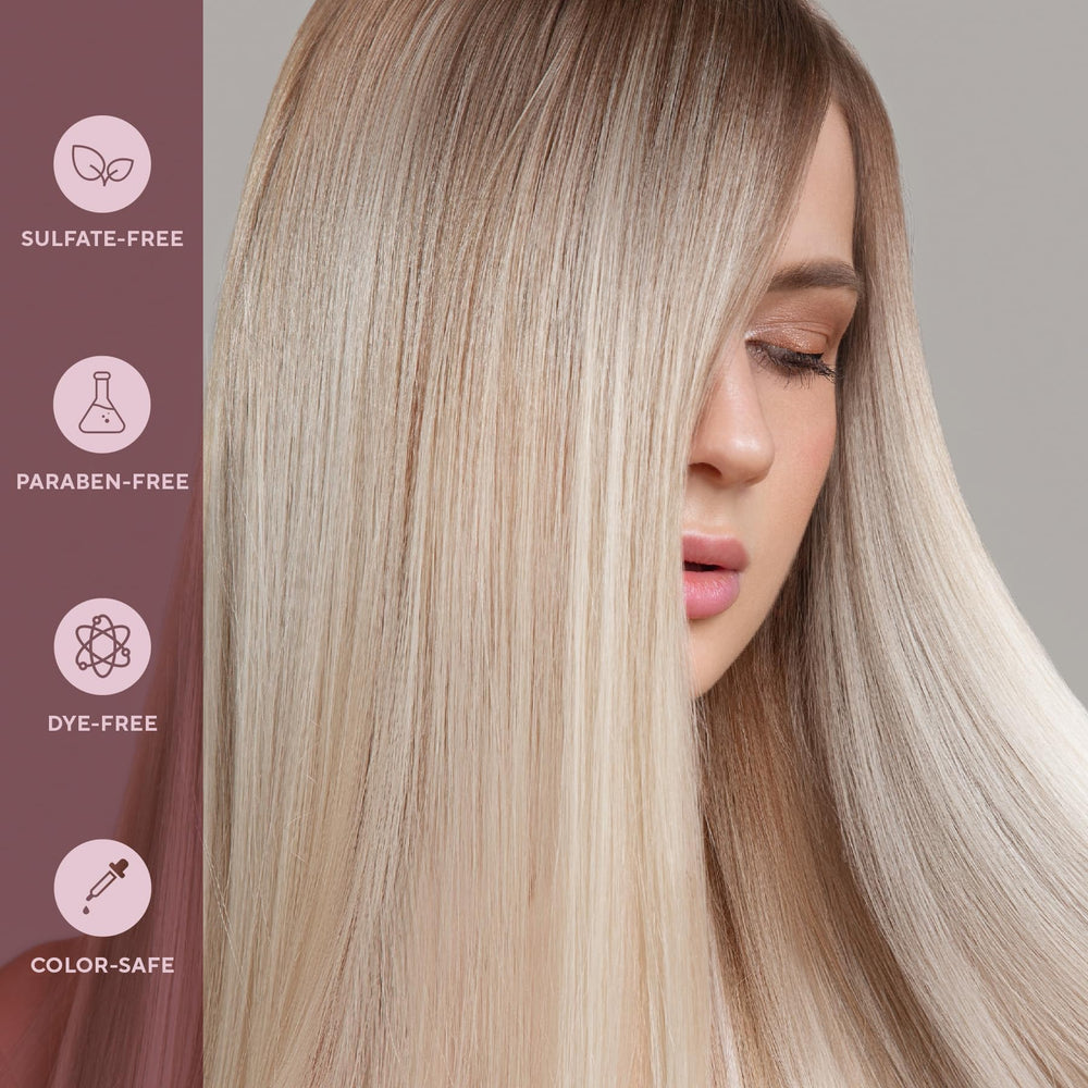 Infusion K keratin biotin panthenol blend close-up underscores moisture and shine.