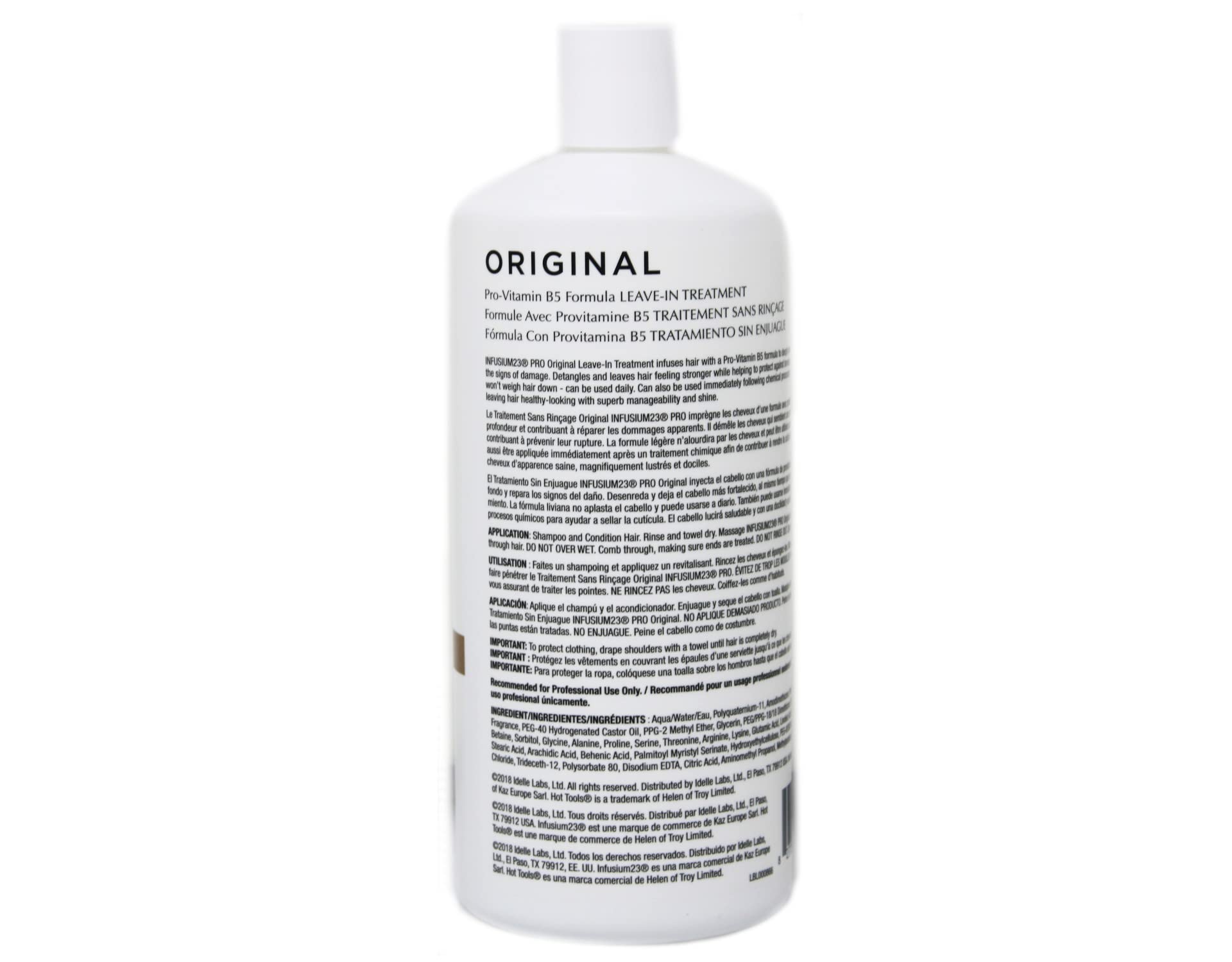 INFUSIUM 23 Pro Treatment Original bottle pour; smooth distribution for styling.