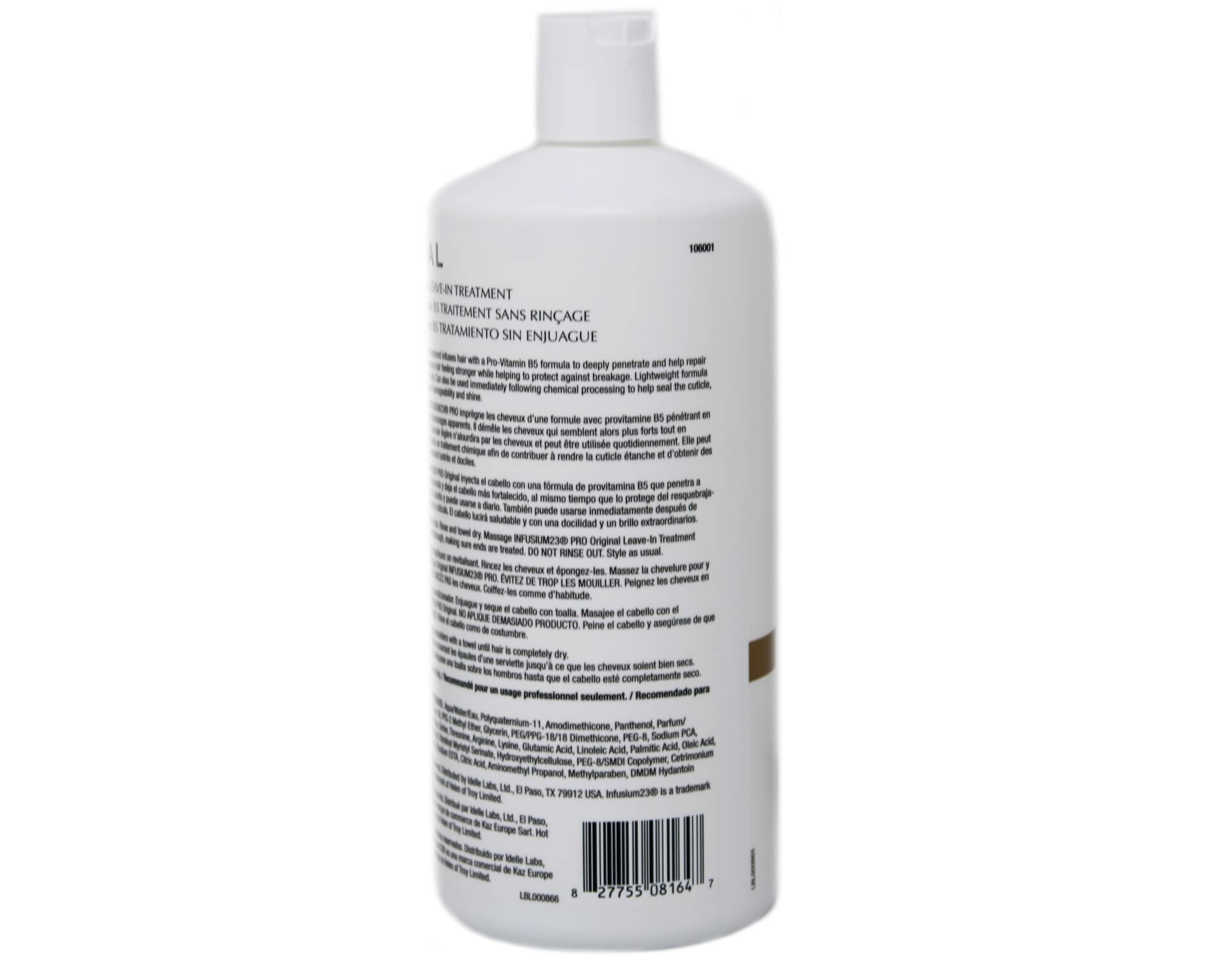 INFUSIUM 23 Pro Treatment Original label detail; professional-grade formula highlights.