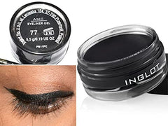 Inglot AMC Eyeliner Gel 77 and Brush 30T bundle creates long-wearing, crease-resistant eye looks.