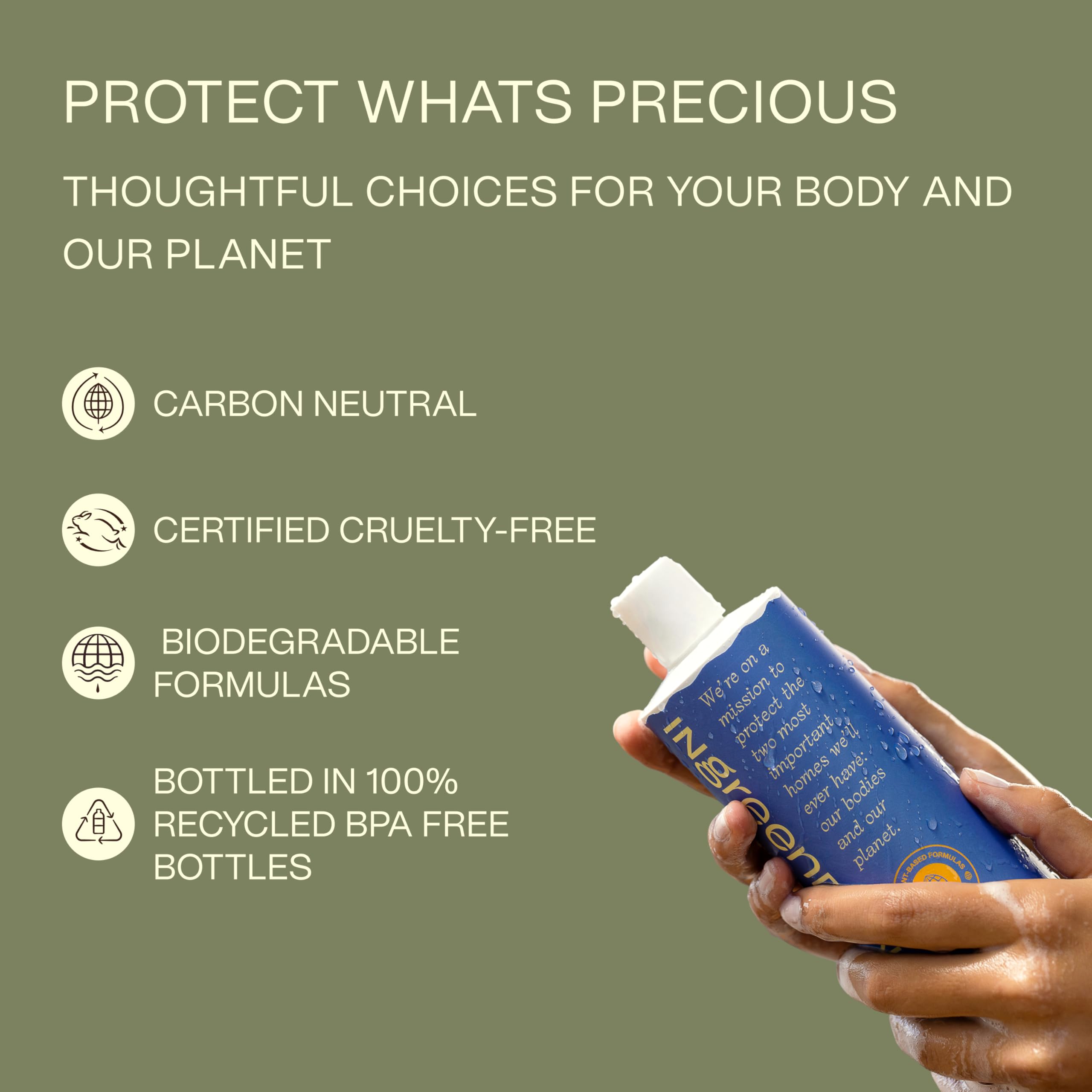 Ingreendients biodegradable formula bottle for eco-conscious cleansing
