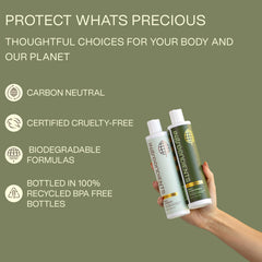 Ingreendients sulfate-free label signals gentle cleansing suitable for sensitive scalps.