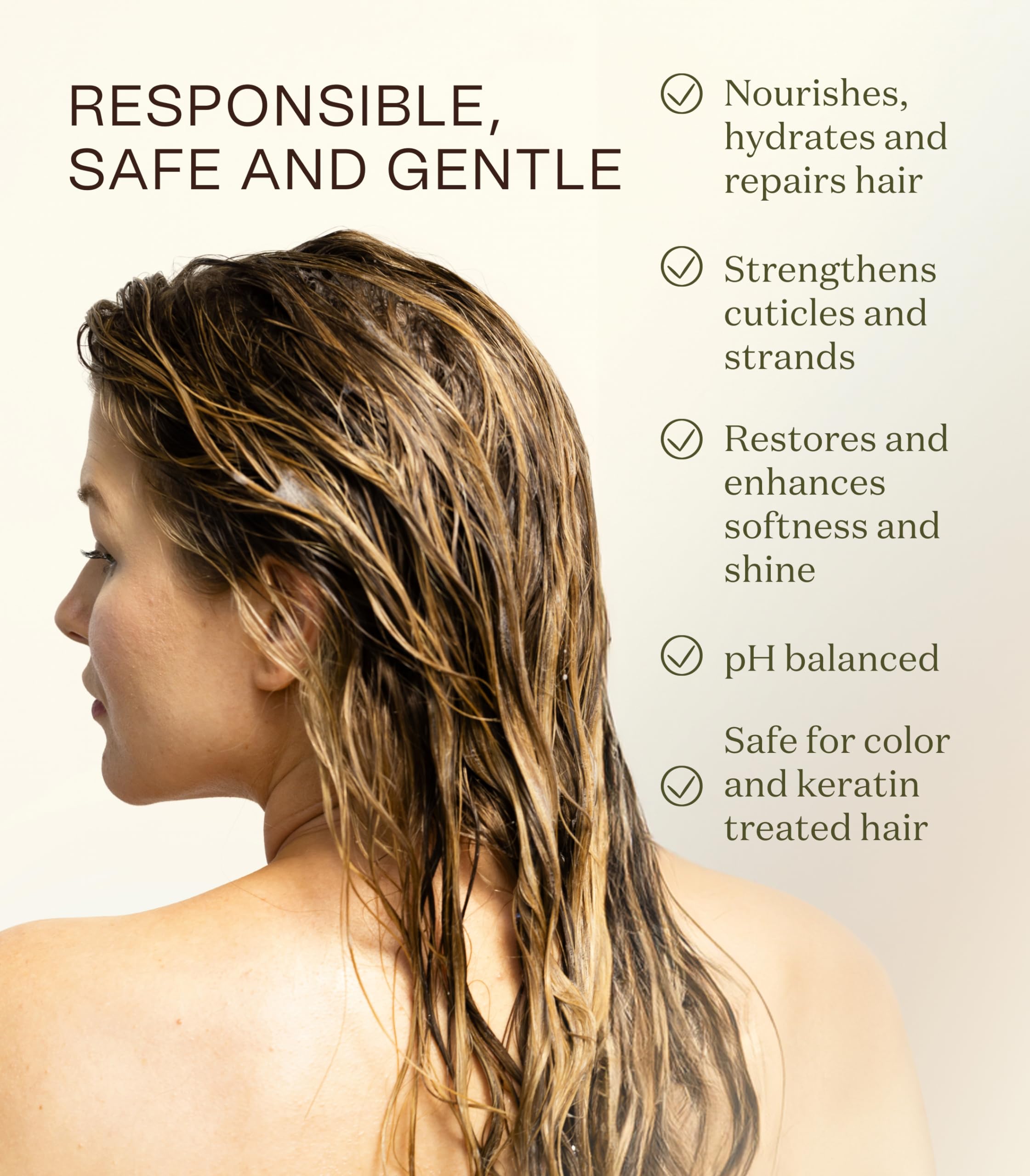 Ingreendients Tea Tree Conditioner ingredients leaf graphic emphasizes 100% plant-based formula