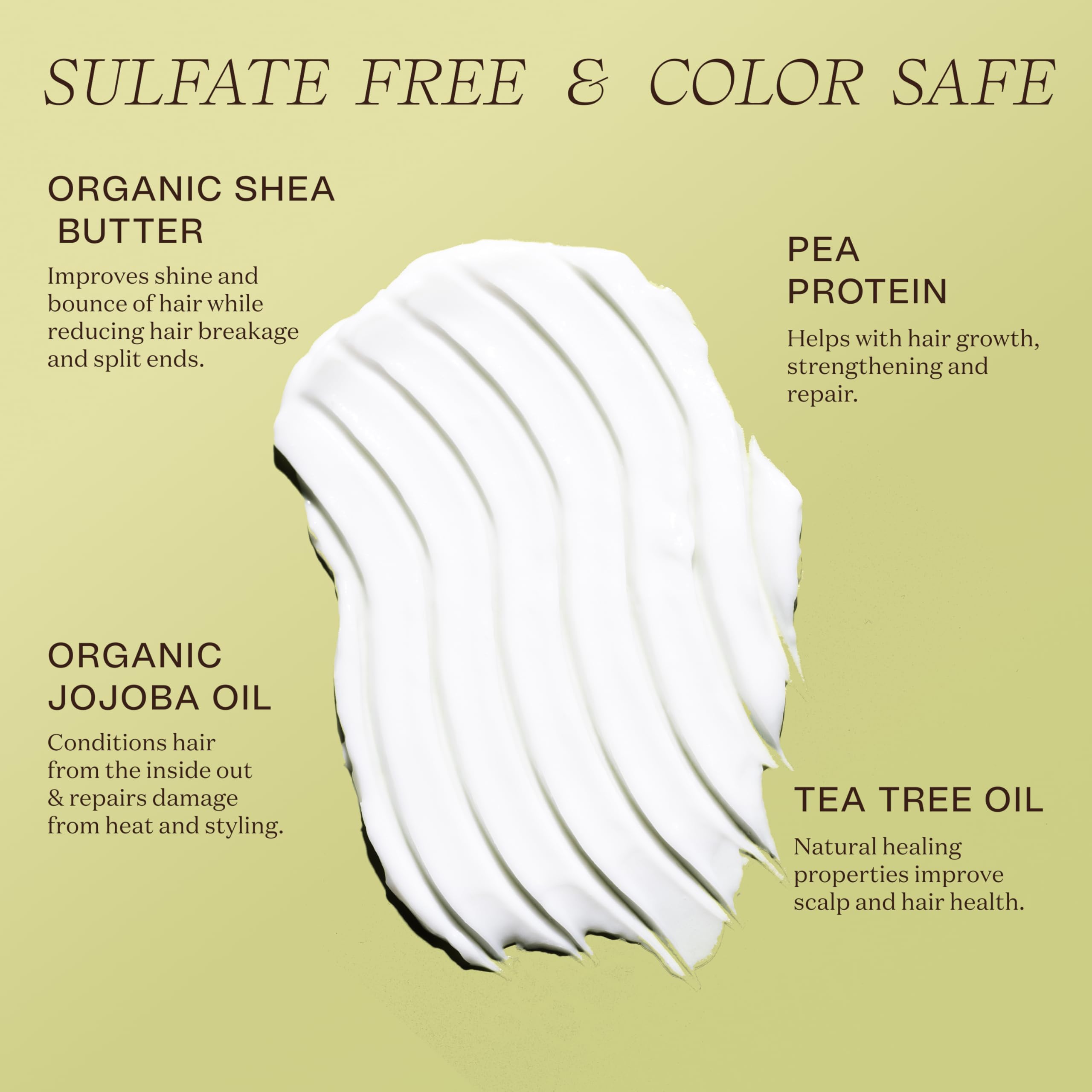 Ingreendients Tea Tree Conditioner texture swatch highlighting creamy, lightweight hydration