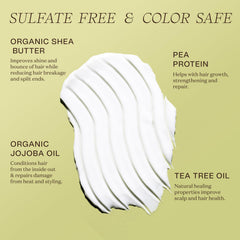 Ingreendients Tea Tree Conditioner texture swatch highlighting creamy, lightweight hydration