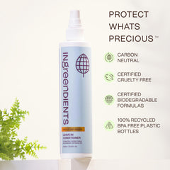Ingreendients us-made packaging from recycled plastic.