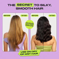 INH Hair Gloss Gems on damp hair after shower adds softness and fragrance