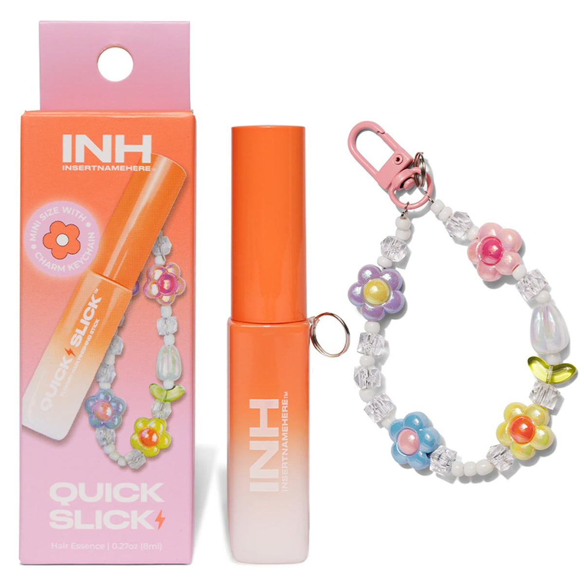 INH Hair Mascara for Flyaways travel-size bottle enabling quick frizz control on the go