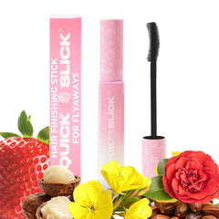 INH Hair Mascara for Flyaways tube close-up showing quick frizz control and natural finish