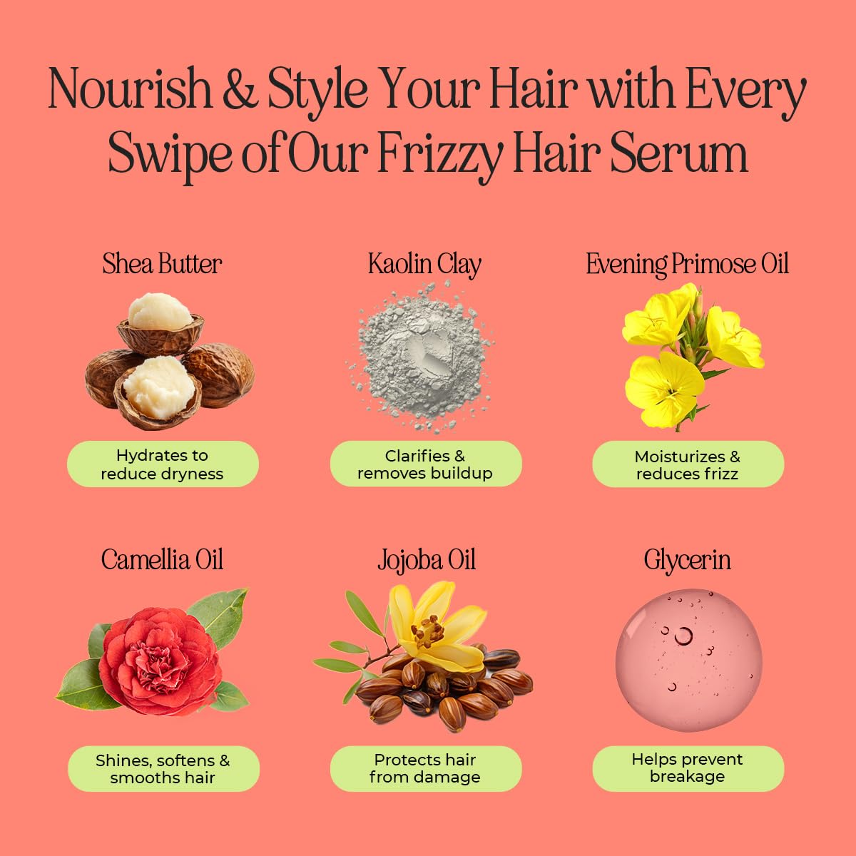 INH Hair Mascara for Flyaways ingredients highlight shea and oils contributing to hydration