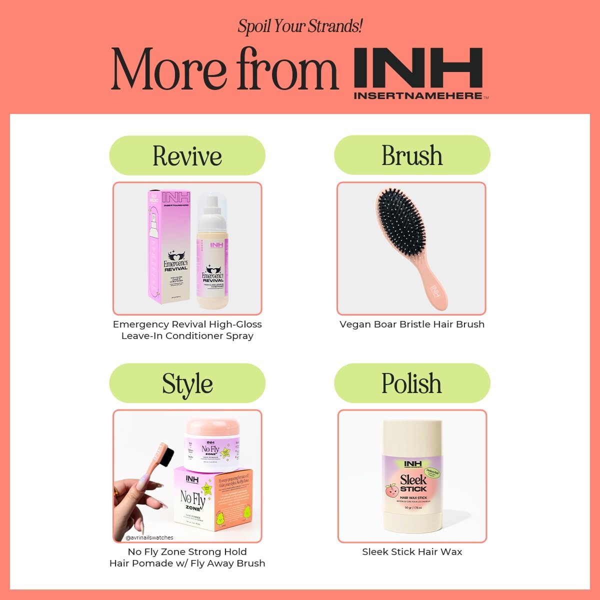 INH Hair Mascara for Flyaways non-greasy finish suitable for all hair types