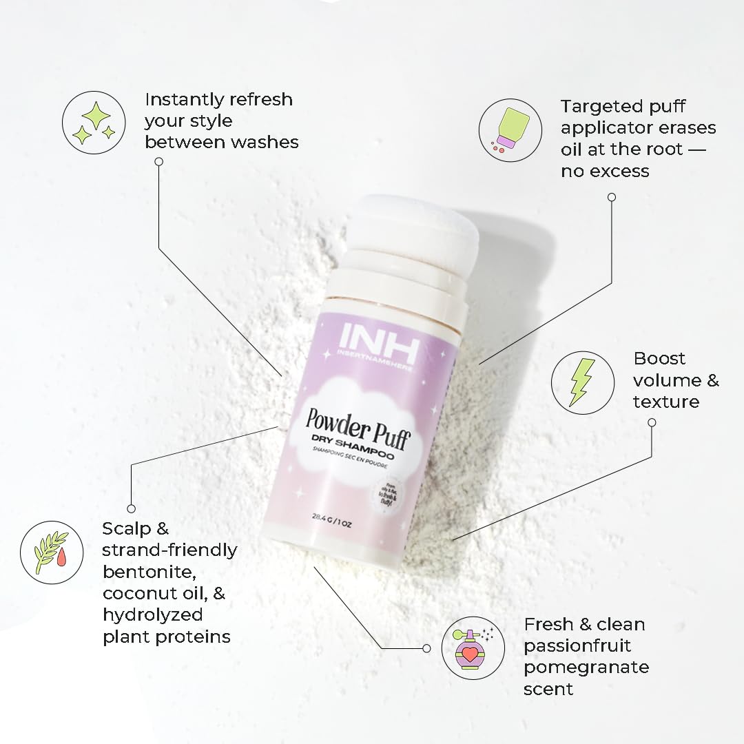 INH Hair Non Aerosol Dry Shampoo oil absorption at roots for quick texture boost