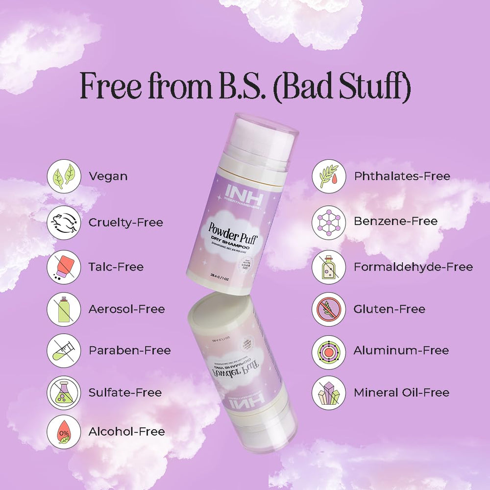 INH Hair Non Aerosol Dry Shampoo uses vegan, non-toxic formula for safer refresh