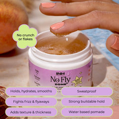 Clear INH formula emphasizes non-greasy, lightweight hold.