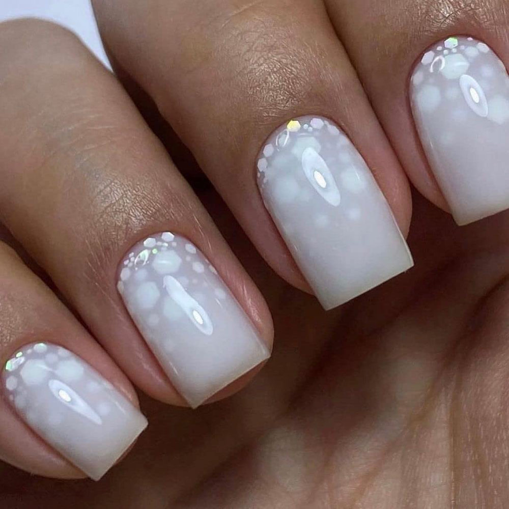 IN.HYPE camouflage finish close-up highlights imperfection blurring for a polished gel manicure.