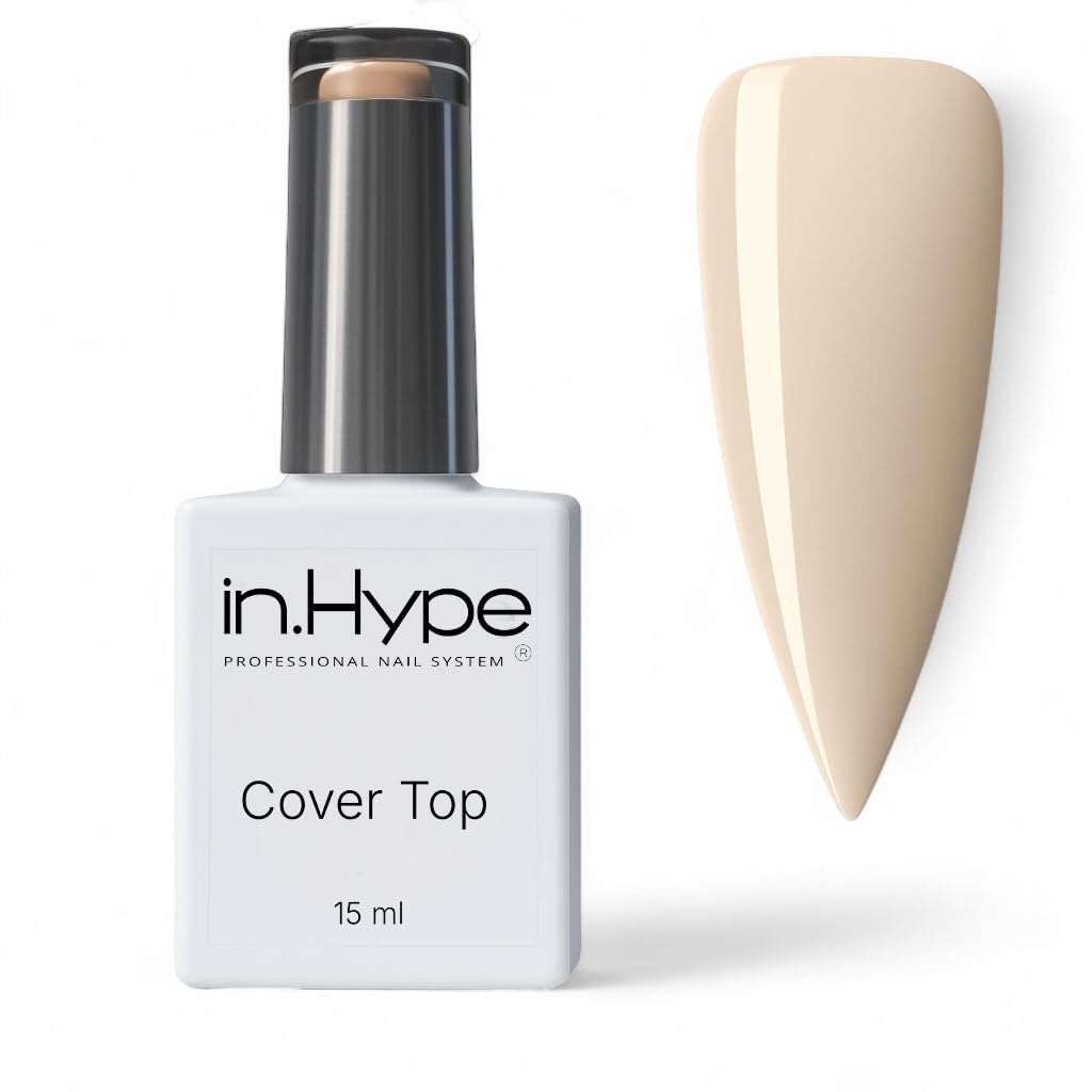 IN.HYPE Gel Top Coat Nude4 bottle close-up for glossy nude finish.