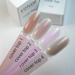 IN.HYPE Gel Top Coat Nude4 swatch in nude shade demonstrates UV/LED cured durability.