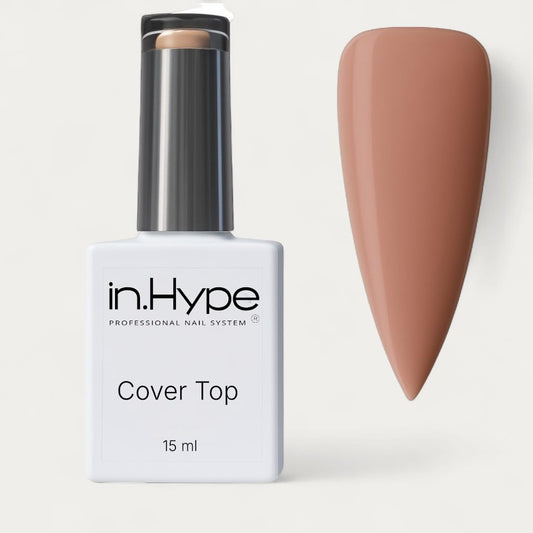 IN.HYPE Gel Top Coat Nude #1 bottle with a glossy protective finish.