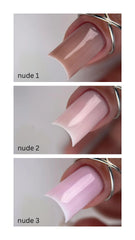 IN.HYPE Gel Top Coat Nude #1 nail-finish delivers a glassy sheen.