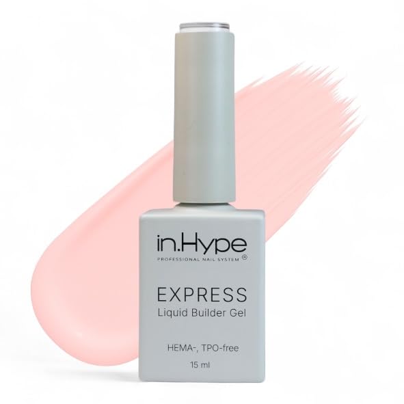IN.HYPE Structure liquid gel bottle in peachy pink for stronger natural nails.