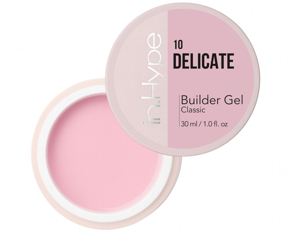 IN.HYPE UV/LED Camouflage Builder Gel for sculpting nails with self-leveling action.