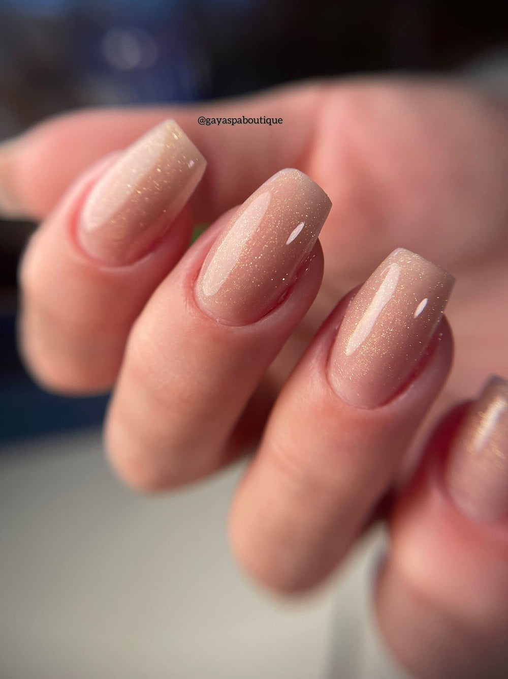 IN.HYPE Camouflage Builder Gel Shimmer Nude finish demonstrates seamless color blending.