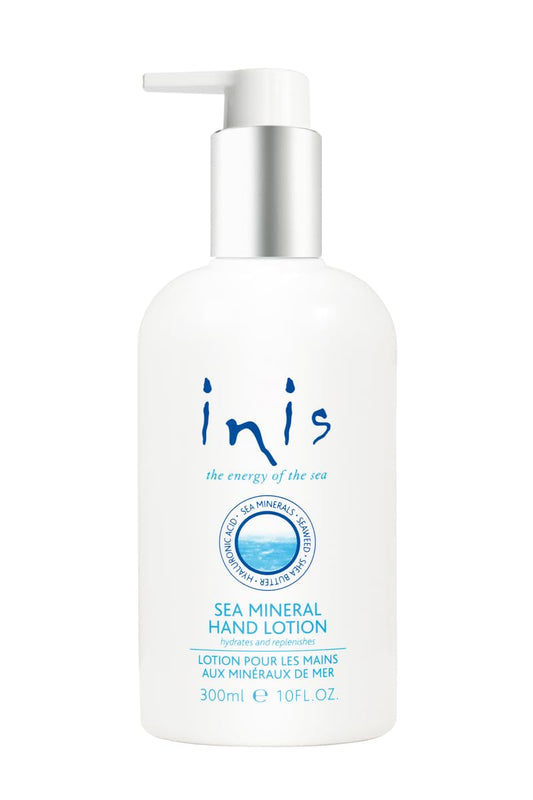 Inis Energy of the Sea hand lotion bottle front view for daily moisture