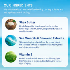 Inis post-application glow on skin showing lasting softness.