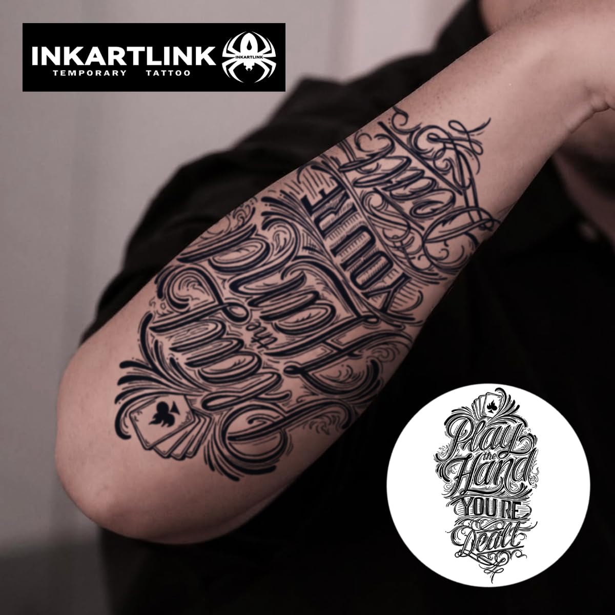 INKARTLINK easy 30-second application delivers detailed tattoo.