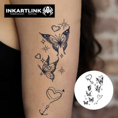 INKARTLINK detailed butterfly design showcases lifelike artistry for eye-catching skin art.