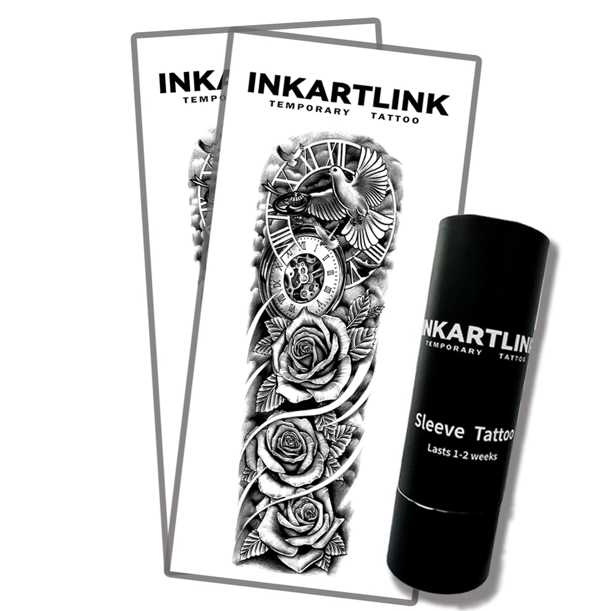 INKARTLINK rose design semi-permanent tattoo on arm with lasting wear