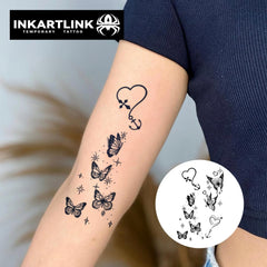 INKARTLINK waterproof semi-permanent arm tattoo demonstrates durable color through daily activities.