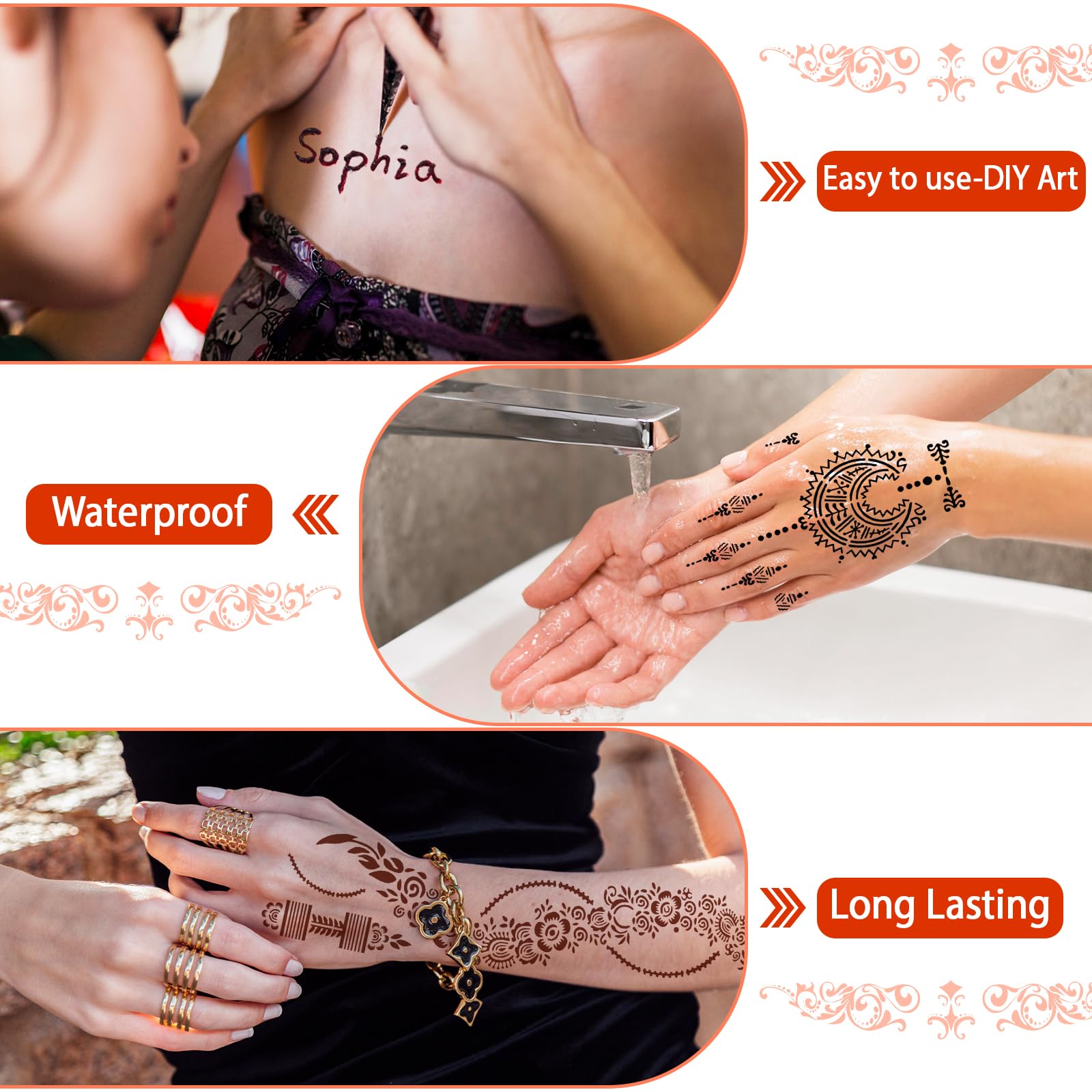 InkForge silicone brush aids smooth, precise stencil application.