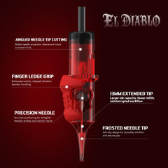 INKin EL Diablo grip close-up, eight grip options for a customizable, comfortable hold.