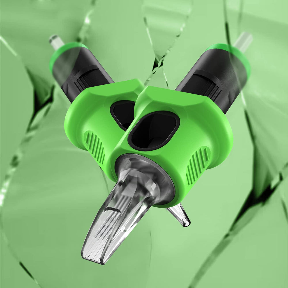 INKIN finger ledge cartridge emphasizes secure grip during long sessions.
