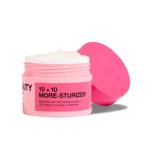 Innbeauty Project 10+10 Daily Moisturizer bottle highlights a lightweight, brightening skincare ritual.